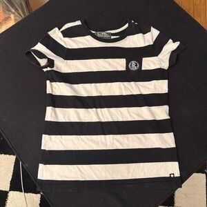 Ralph Lauren Black & White Striped Short Sleeve Tee